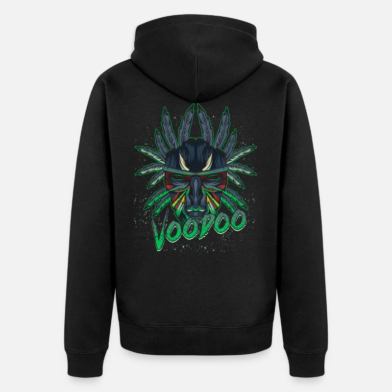 Cool vaudou moderne vaudou - Veste à capuche bio Premium Unisexe - noir