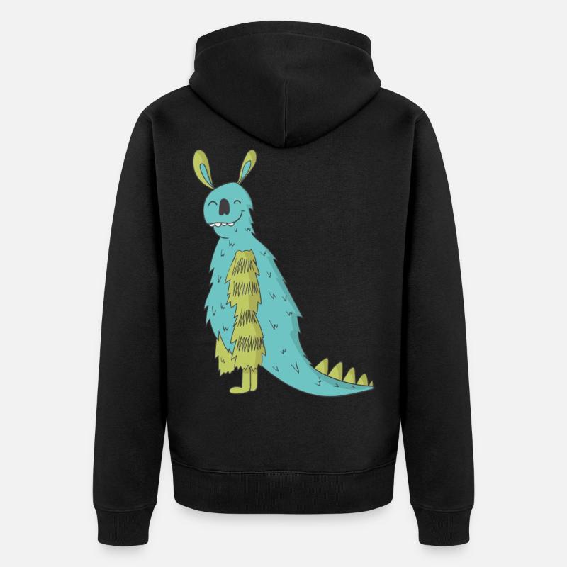 Monstres - Veste à capuche bio Premium Unisexe - noir