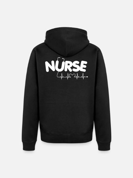 Krankenschwester Pflegerin Geschenk - Unisex Premium Bio Zip Hoodie - Schwarz