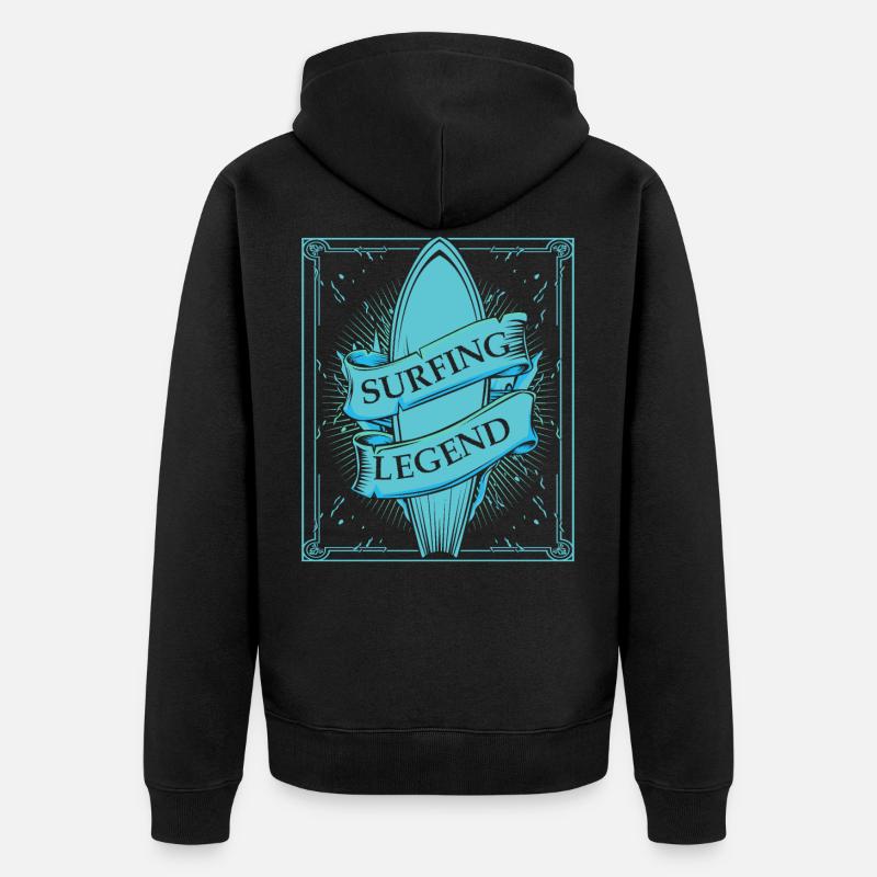Planche de surf cool - Veste à capuche bio Premium Unisexe - noir