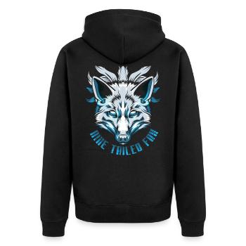 Neuf renards à queue - Veste à capuche bio Premium Unisexe - noir - Dos - Nico (187cm)