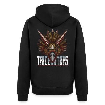 Triceratops - Veste à capuche bio Premium Unisexe - noir - Dos - Nico (187cm)
