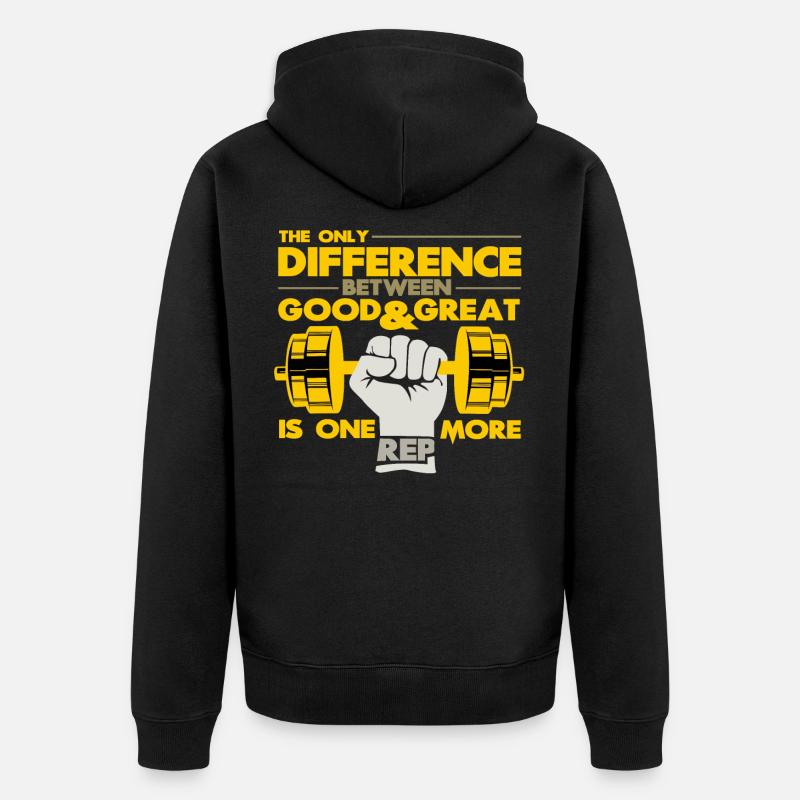 Bodybuilder - Unisex Premium Bio Zip Hoodie - Schwarz