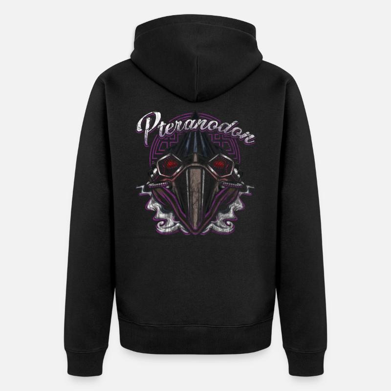 Cyborg Pteranodon Dinosaur Scifi - Veste à capuche bio Premium Unisexe - noir
