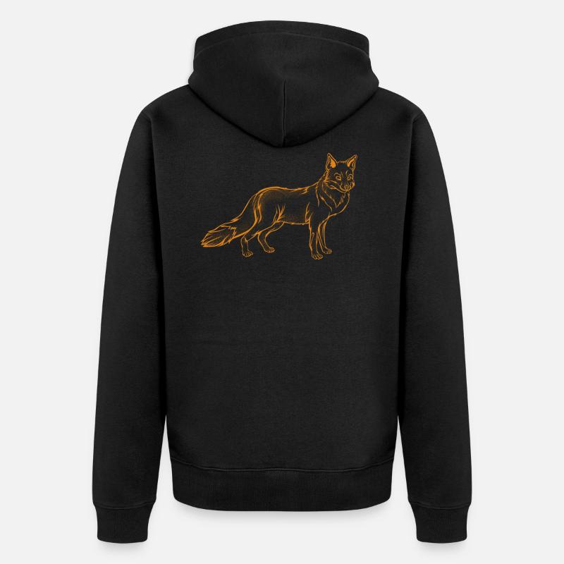 Fuchs - Unisex Premium Bio Zip Hoodie - Schwarz