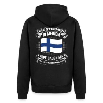 I have to go to Finland! Helsinki Museums Ski Resorts - Unisex Premium Organic Zip Hoodie - black - Back - Nico (187cm)