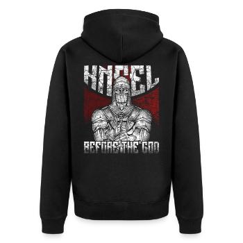 Knights Templar disant chevalerie - Veste à capuche bio Premium Unisexe - noir - Dos - Nico (187cm)