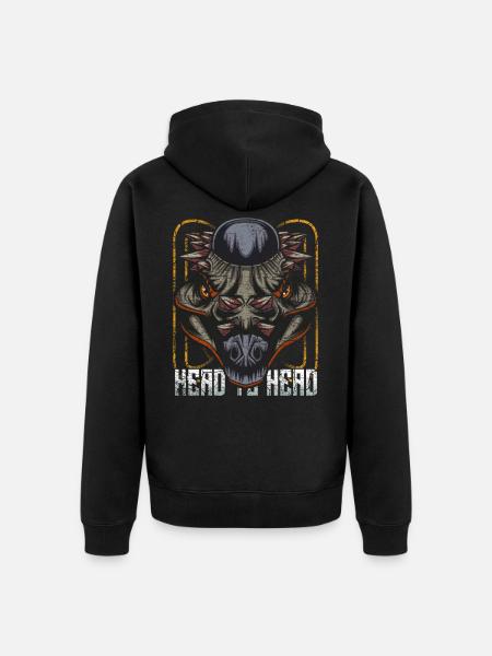 Pachycephalosaurus - Unisex Premium Organic Zip Hoodie - black