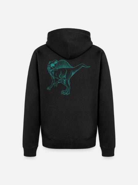Spinosaurus - Unisex Premium Organic Zip Hoodie - black