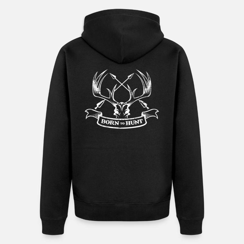 chasseur - Veste à capuche bio Premium Unisexe - noir