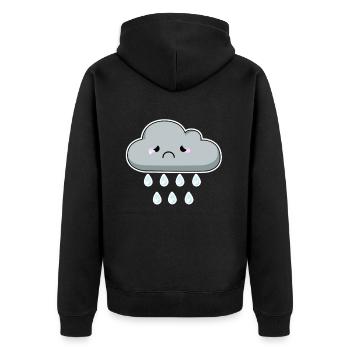 nuage de pluie - Veste à capuche bio Premium Unisexe - noir - Dos - Nico (187cm)