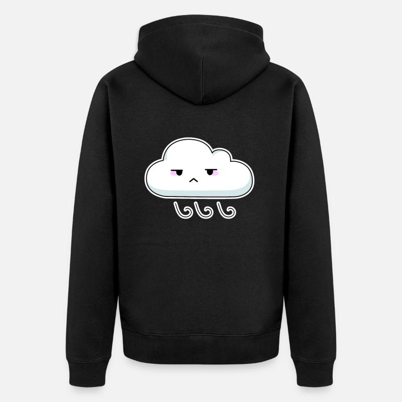 cloud - Unisex Premium Organic Zip Hoodie - black