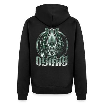Dieu de la divinité égyptienne égyptienne du Nord Osiris - Veste à capuche bio Premium Unisexe - noir - Dos - Nico (187cm)
