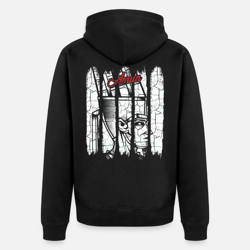 Dieu Amon - Veste à capuche bio Premium Unisexe - noir