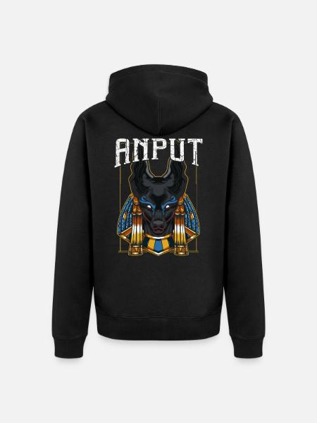 Anput mythologie god godheid egyptische godin - Uniseks Premium bio ziphoodie - zwart