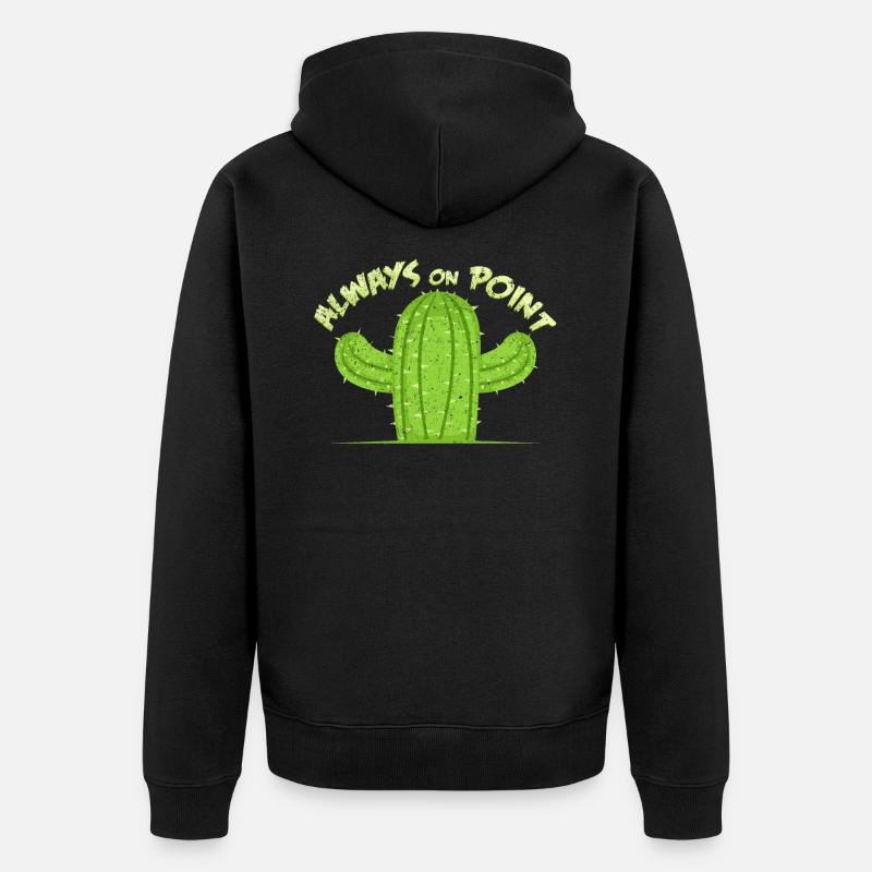 Plantes de cactus - Veste à capuche bio Premium Unisexe - noir