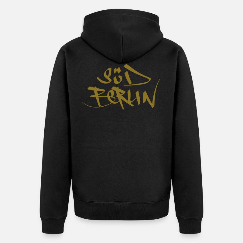 Berlin sud - Veste à capuche bio Premium Unisexe - noir
