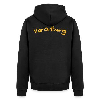 Vorarlberg pride Ländle gsi home Austria - Unisex Premium Organic Zip Hoodie - black - Back - Nico (187cm)