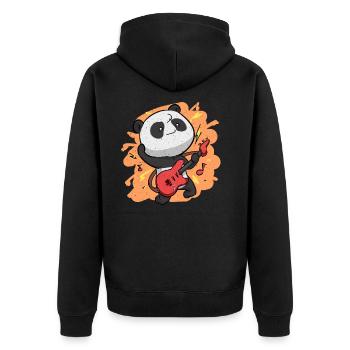 Panda à bascule mignon Panda Kawaii - Veste à capuche bio Premium Unisexe - noir - Dos - Nico (187cm)