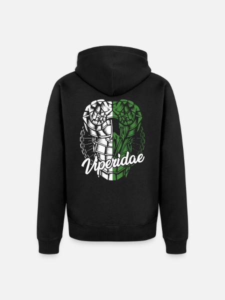 Schlange - Unisex Premium Bio Zip Hoodie - Schwarz