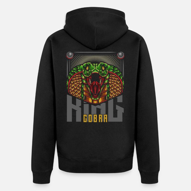 king Cobra - Veste à capuche bio Premium Unisexe - noir