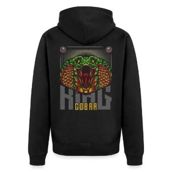 Poison Snake Cobra King Cobra Modern - Unisex Premium Organic Zip Hoodie - black - Back - Nico (187cm)
