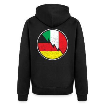 Moitié italien moitié allemand - Veste à capuche bio Premium Unisexe - noir - Dos - Nico (187cm)