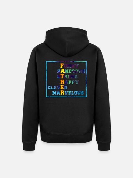 Father's Day - Unisex Premium Organic Zip Hoodie - black