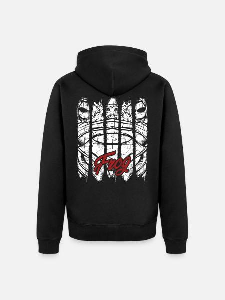 Frosch - Unisex Premium Bio Zip Hoodie - Schwarz