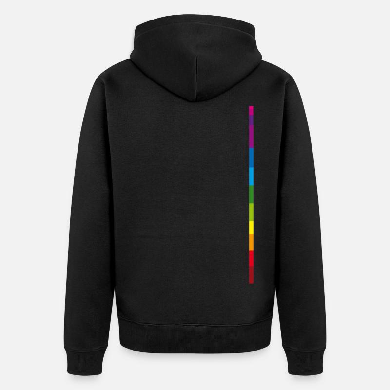 arc en ciel - Veste à capuche bio Premium Unisexe - noir