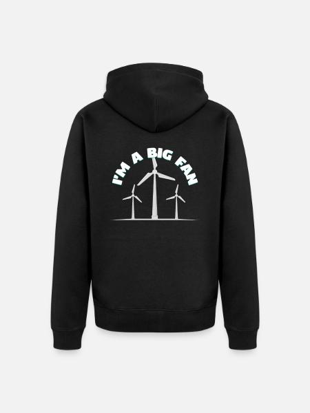 wind energy - Unisex Premium Organic Zip Hoodie - black