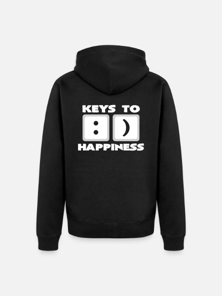 Nerdy - Unisex Premium Bio Zip Hoodie - Schwarz
