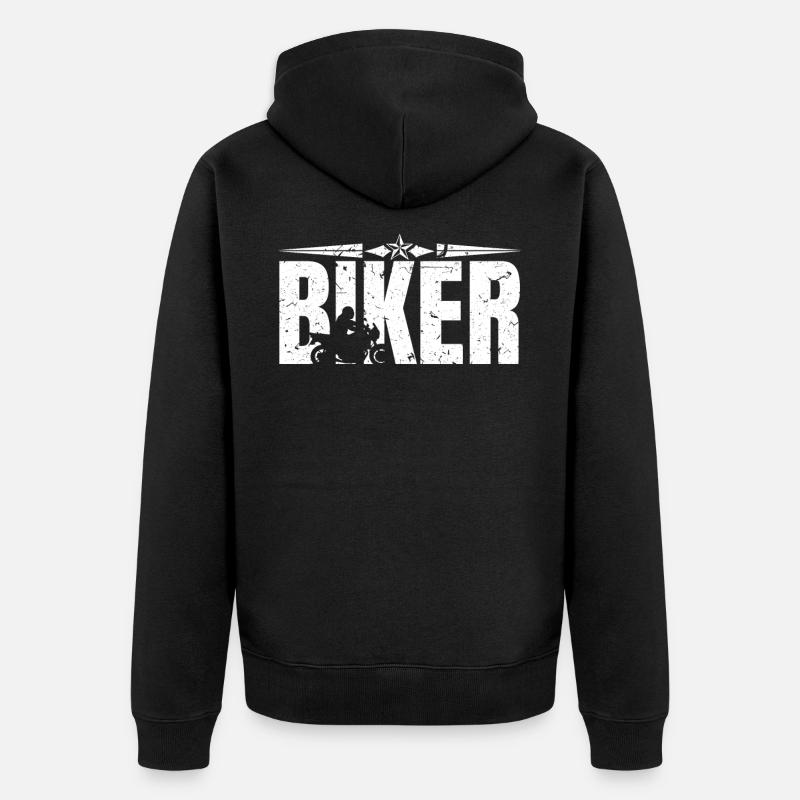 Biker - Veste à capuche bio Premium Unisexe - noir