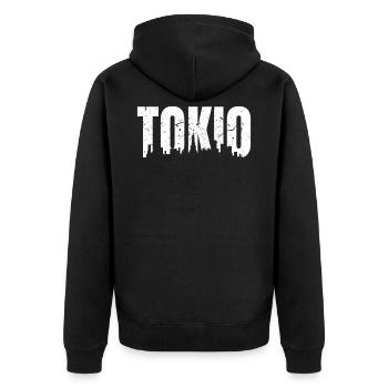 Tokyo - Veste à capuche bio Premium Unisexe - noir - Dos - Nico (187cm)