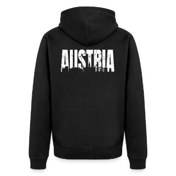 Autriche - Veste à capuche bio Premium Unisexe - noir - Dos - Nico (187cm)