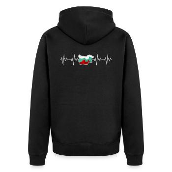 Bulgarie - Veste à capuche bio Premium Unisexe - noir - Dos - Nico (187cm)