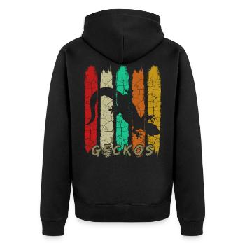 gecko - Veste à capuche bio Premium Unisexe - noir - Dos - Nico (187cm)