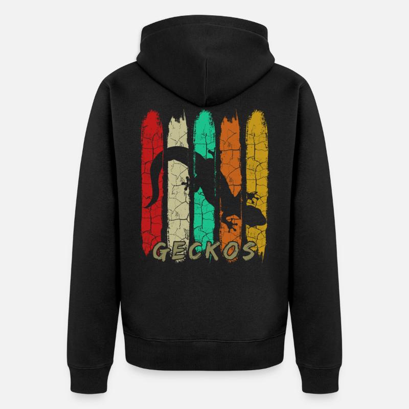 gecko - Veste à capuche bio Premium Unisexe - noir