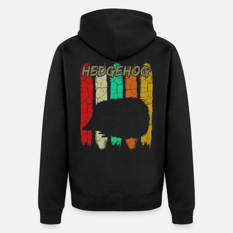 hérisson - Veste à capuche bio Premium Unisexe - noir