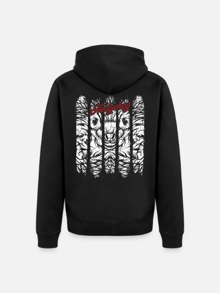 Igel - Unisex Premium Bio Zip Hoodie - Schwarz