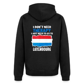 Luxembourg - Veste à capuche bio Premium Unisexe - noir - Dos - Nico (187cm)