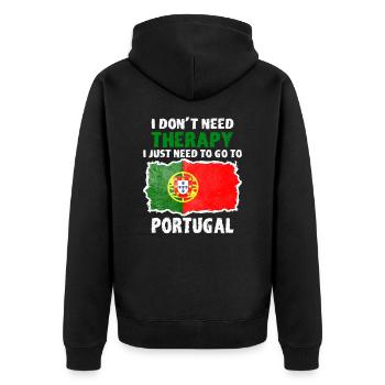 Portugal Portugal cadeau idée cadeau pays - Veste à capuche bio Premium Unisexe - noir - Dos - Nico (187cm)