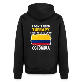 Colombie - Veste à capuche bio Premium Unisexe - noir - Dos - Nico (187cm)