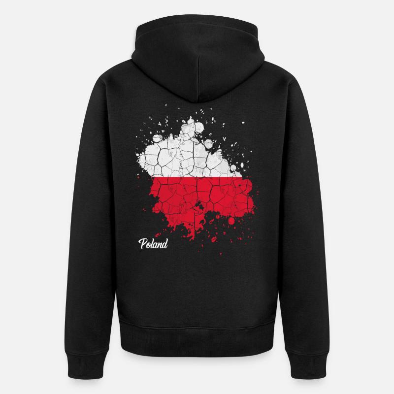 Pologne - Veste à capuche bio Premium Unisexe - noir