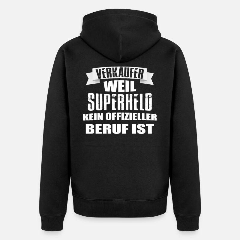Verkäufer - Unisex Premium Bio Zip Hoodie - Schwarz