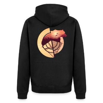 Ours nature sauvage - Veste à capuche bio Premium Unisexe - noir - Dos - Nico (187cm)