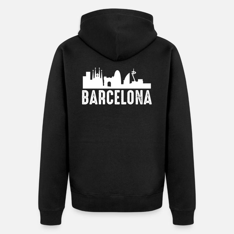 Barcelone - Veste à capuche bio Premium Unisexe - noir