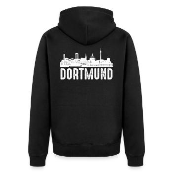 Dortmund - Veste à capuche bio Premium Unisexe - noir - Dos - Nico (187cm)