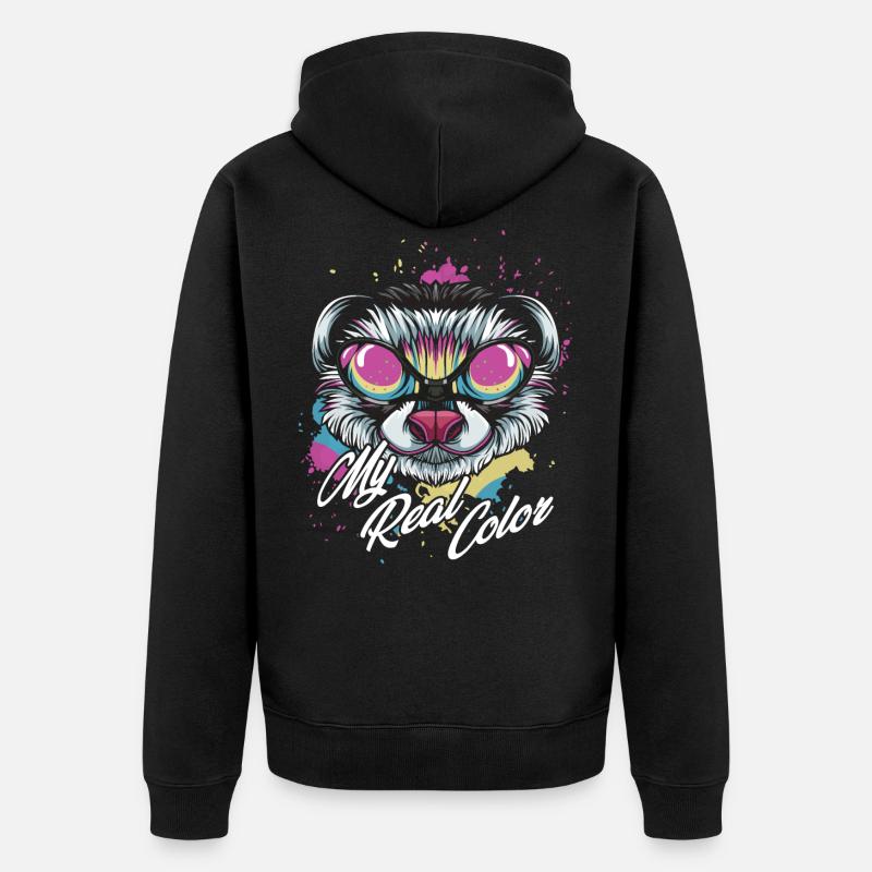 Furets - Veste à capuche bio Premium Unisexe - noir