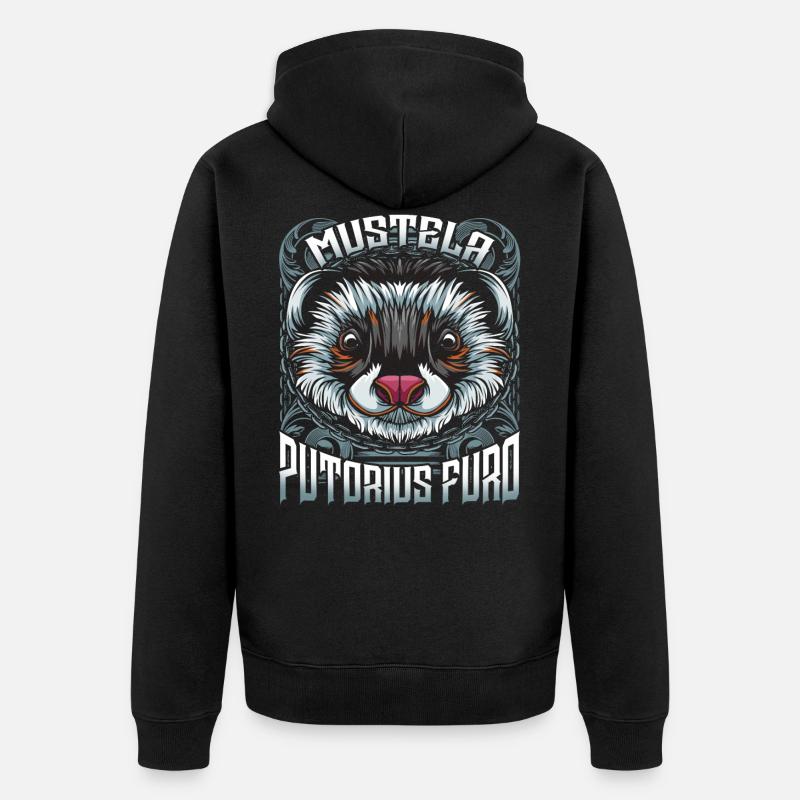 Furets - Veste à capuche bio Premium Unisexe - noir